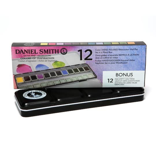 Daniel Smith Extra Fine&#x2122; Watercolor Colors of Inspiration 12 Color Half Pan Set 